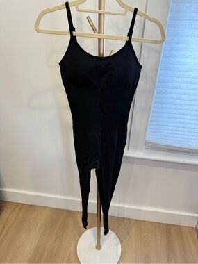 Black Slim-Fit One-Piece Jumpsuit